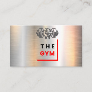 Der Fitnessraum Dumbbell Metallic Terminkarte