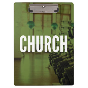 Der Fitnessraum ist meine Kirche - Workout Motivie Klemmbrett