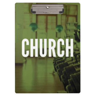 Der Fitnessraum ist meine Kirche - Workout Motivie Klemmbrett