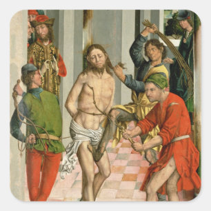 Der Flagellation Quadratischer Aufkleber