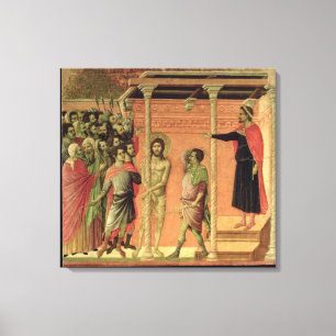 Der Flagellation, vom Maesta Altarpiece Leinwanddruck