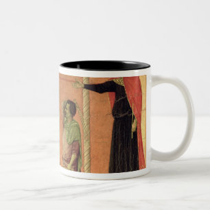Der Flagellation, vom Maesta Altarpiece Zweifarbige Tasse
