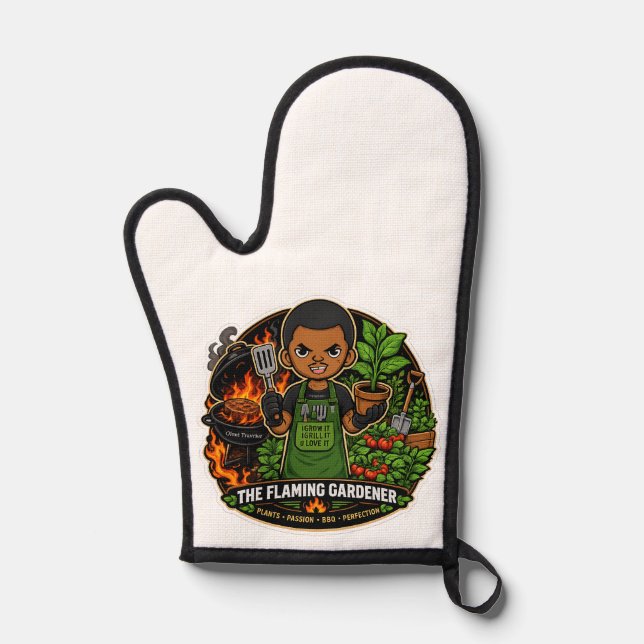 Der Flaming Gardener Ofenhandschuh (Vorderseite)