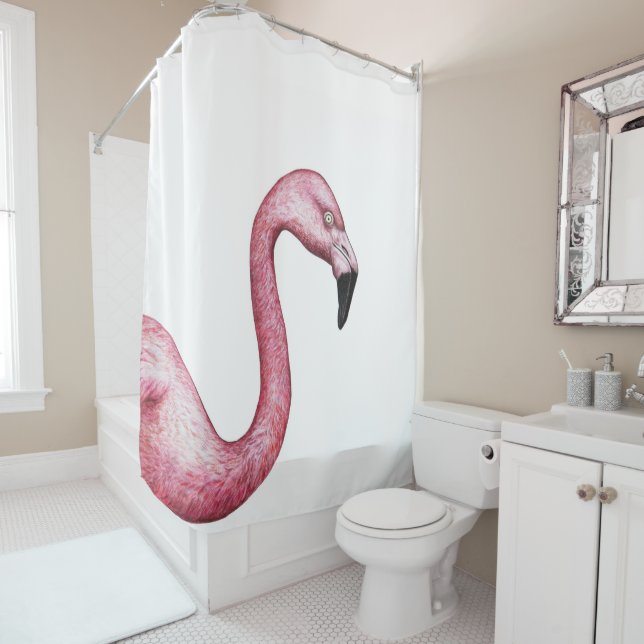 Der Flamingo Duschvorhang (Beispiel)
