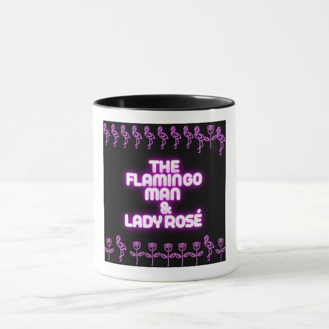 Der Flamingo Man & Lady Rosé Tasse (Zentrum)