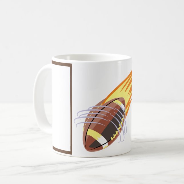 Der Flammenfußball - Kaffeetasse (Vorderseite Links)