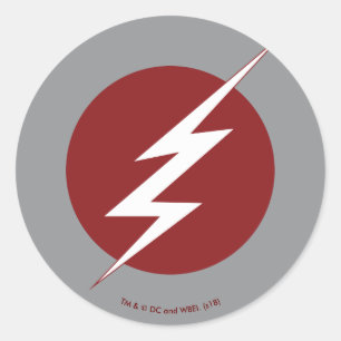 Der Flash Blitz-Bolt-Logo Runder Aufkleber