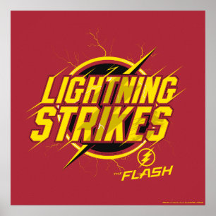 Der Flash "Blitzschläge" Grafik Poster