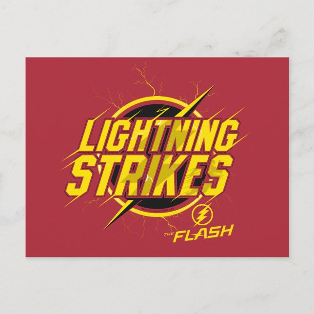 Der Flash | "Blitzschläge" Grafik Postkarte (Vorderseite)