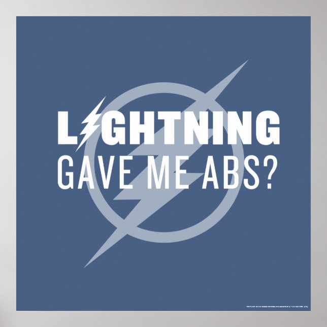 Der Flash | "Der Blitz gab mir Abs?" Poster (Vorne)