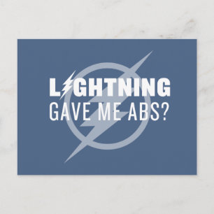Der Flash   "Der Blitz gab mir Abs?" Postkarte