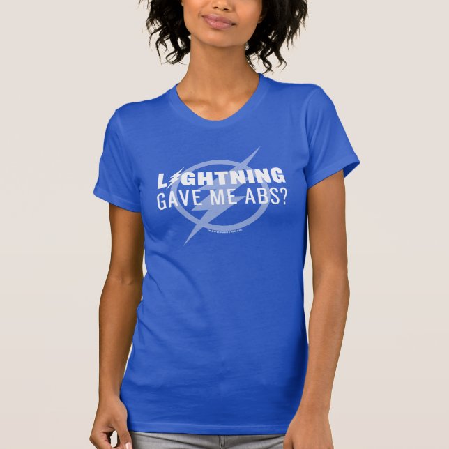 Der Flash | "Der Blitz gab mir Abs?" T-Shirt (Vorderseite)