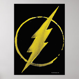 Der Flash Gelbe BrustEmblem Poster