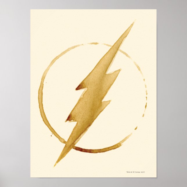 Der Flash | Gelbe BrustEmblem Poster (Vorne)