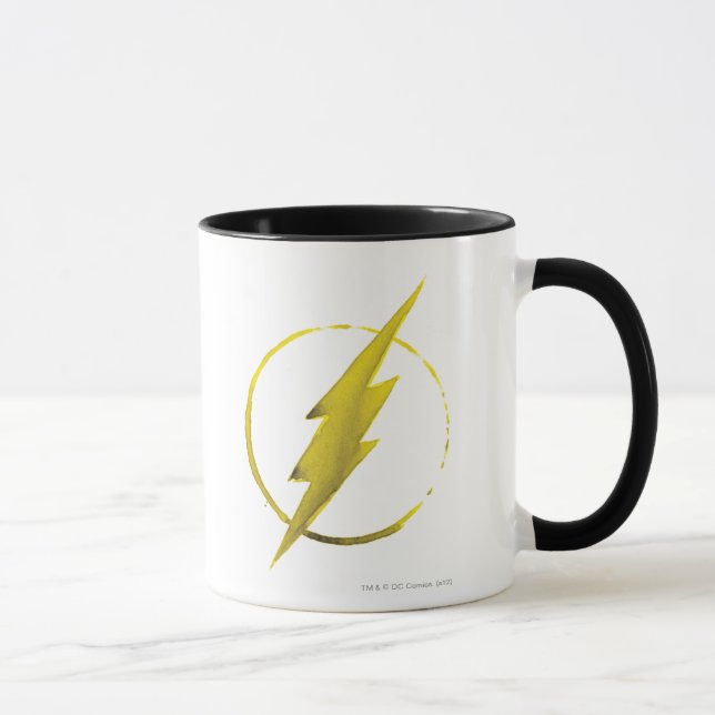 Der Flash | Gelbe BrustEmblem Tasse (Rechts)