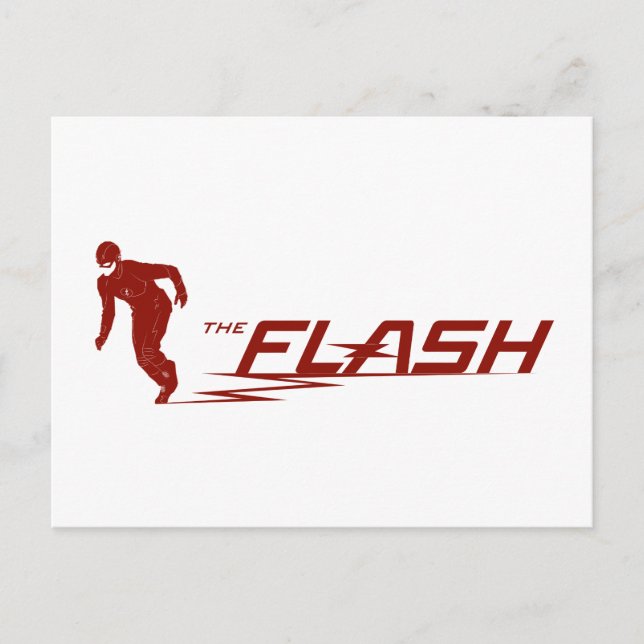 Der Flash | Super Hero Name Logo Postkarte (Vorderseite)