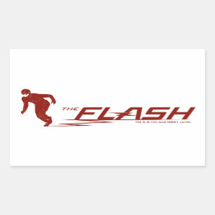 Der Flash Super Hero Name Logo Rechteckiger Aufkleber