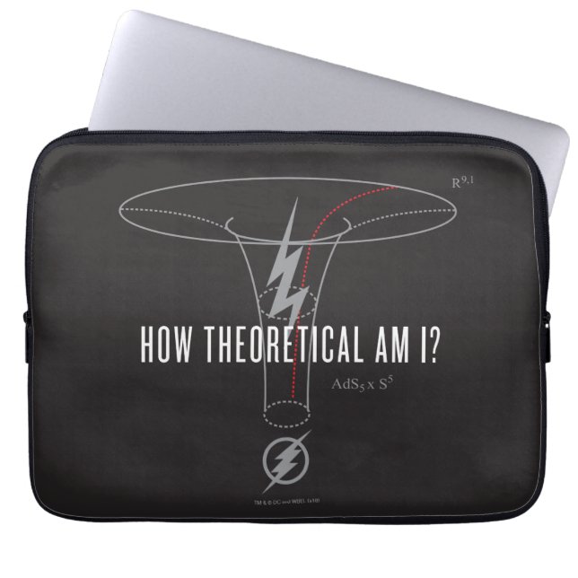 Der Flash | "Wie theoretisch bin ich?" Laptopschutzhülle (Vorderseite)