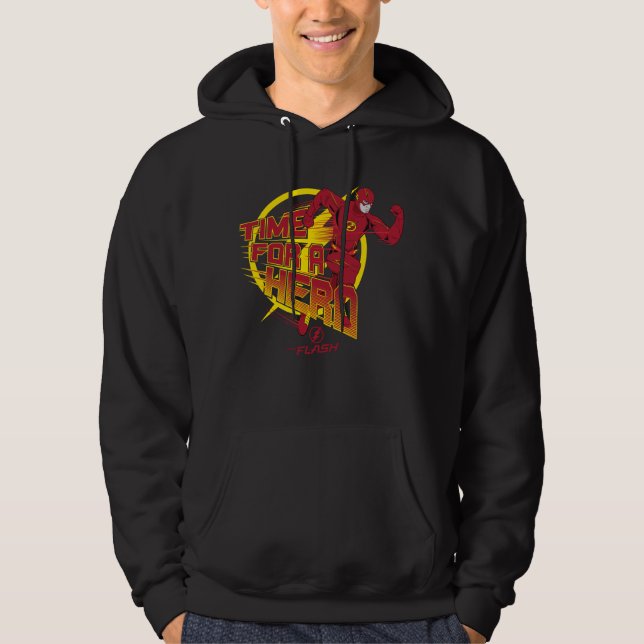 Der Flash | "Zeit für einen Helden" Grafik Hoodie (Vorderseite)