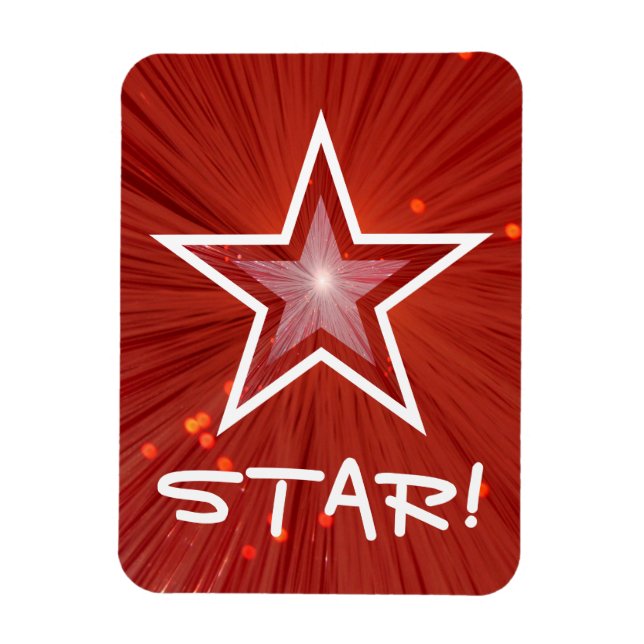 Der flexible Magnet "STAR" des Red Star! (Vertikal)