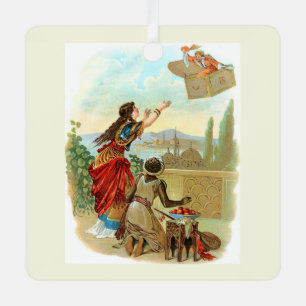 Der fliegende Koffer  Ornament Aus Metall