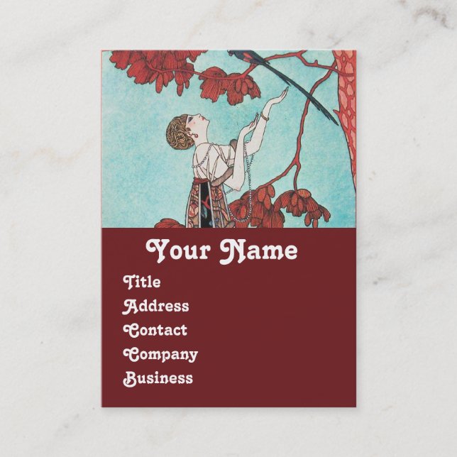 DER FLIGHTLOSE, SCHÖNHEITSGESCHMACK-DESIGNER VISITENKARTE (Vorderseite)