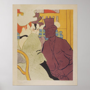 Der Flirt (Ein Engländer) von Toulouse Lautrec Poster