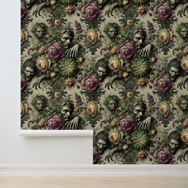 Der florabanische Kult - Gotisches Blumendesign Tapete (Anwendung)