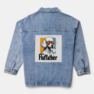 Der Fluffather Pudel Vintage Lustiger Hund Mafia V Jeansjacke