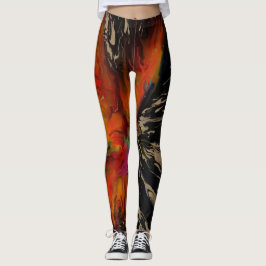 Der Flug des Phönix – Feuerige abstrakte Wiedergeb Leggings