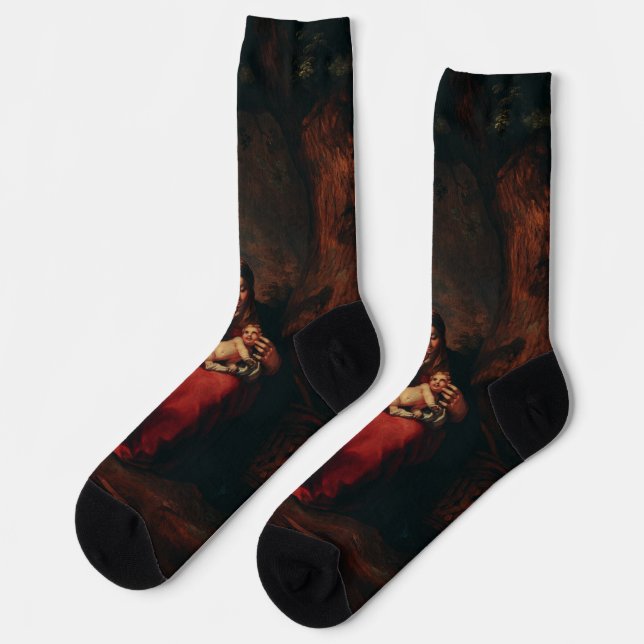 Der Flug nach Ägypten durch Abraham Bloemaert Socken (Linkes Detail)