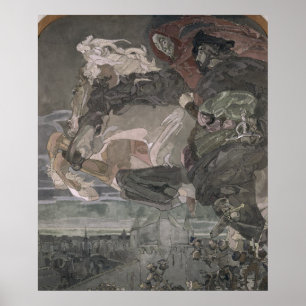 Der Flug von Faust und von Mephistopheles, 1896 Poster