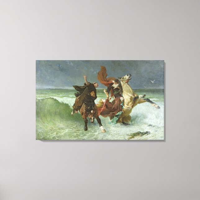 Der Flug von Gradlon Mawr c.1884 Leinwanddruck (Vorderseite)