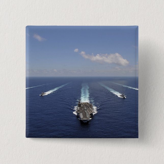 Der Flugzeugträger USS Abraham Lincoln Button (Vorderseite)
