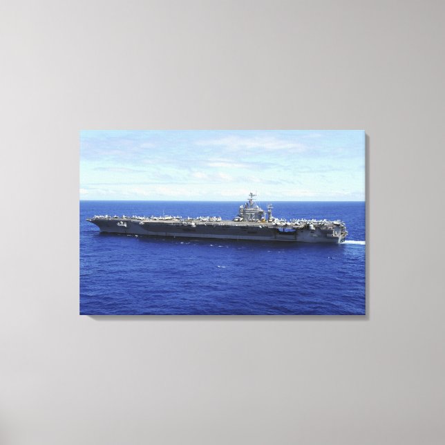 Der Flugzeugträger USS Abraham Lincoln Leinwanddruck (Vorderseite)