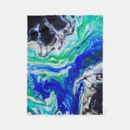 Der Fluss der abstrakten Malerei Fleecedecke