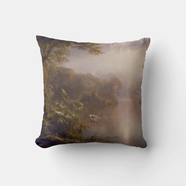 Der Fluss des Lichts (Morgen in den Tropen) Kissen (Vorderseite)