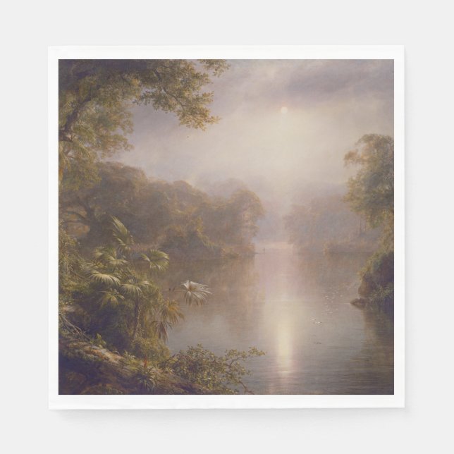 Der Fluss des Lichts (Morgen in den Tropen) Serviette (Vorderseite)