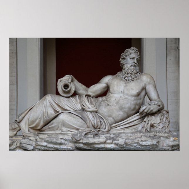 Der Fluss Gott Tiber im Vatikanischen Museum Poster (Vorne)