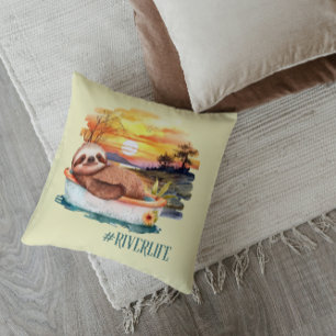 Der Fluss Life Sloth   NIEDLICH Kissen