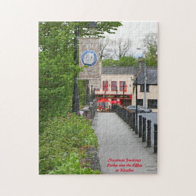 Der Fluss Liffey Kilcullen. Weihnachtsgrüße (Vertikal)
