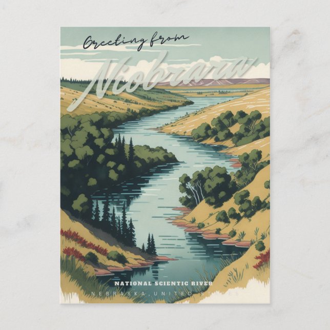 Der Fluss Niobrara Postkarte (Vorderseite)