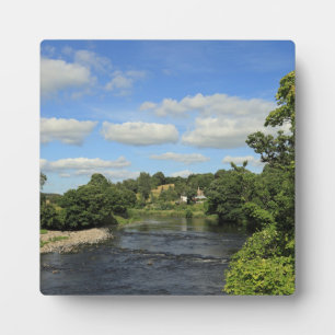 Der Fluss Ribble bei Ribchester Card Poster Fotoplatte