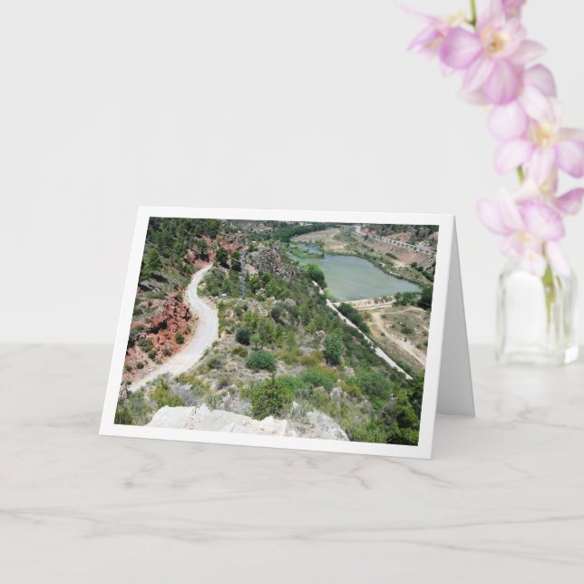Der Fluss Turia, Domeño Viejo, Valencia, Spanisch Karte (Orchidee)