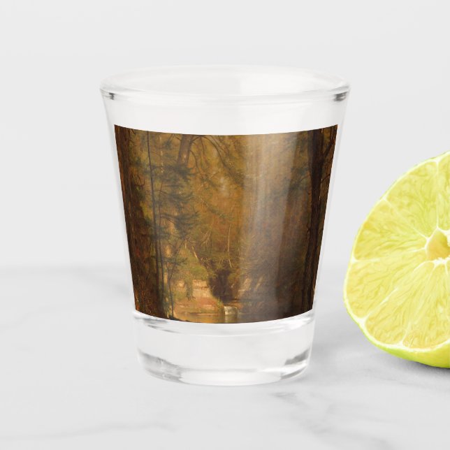 Der Forellenpool (1870) Kunstwerk - Shotglas Schnapsglas (Vorderseite)