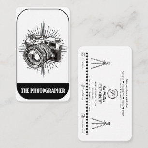 Der Fotograf Black DSLR Tarot Fotografie Visitenkarte