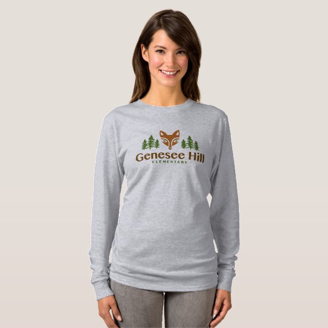 Der Fox-Logo-langes Hülsen-Shirt der Frauen T-Shirt (Vorne ganz)