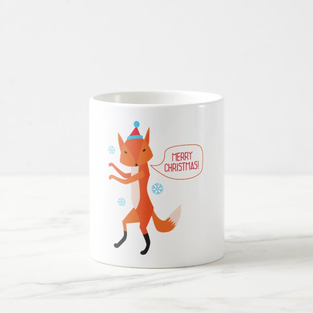 Der Fox sagt frohe Weihnachten! Kaffeetasse (Mittel)