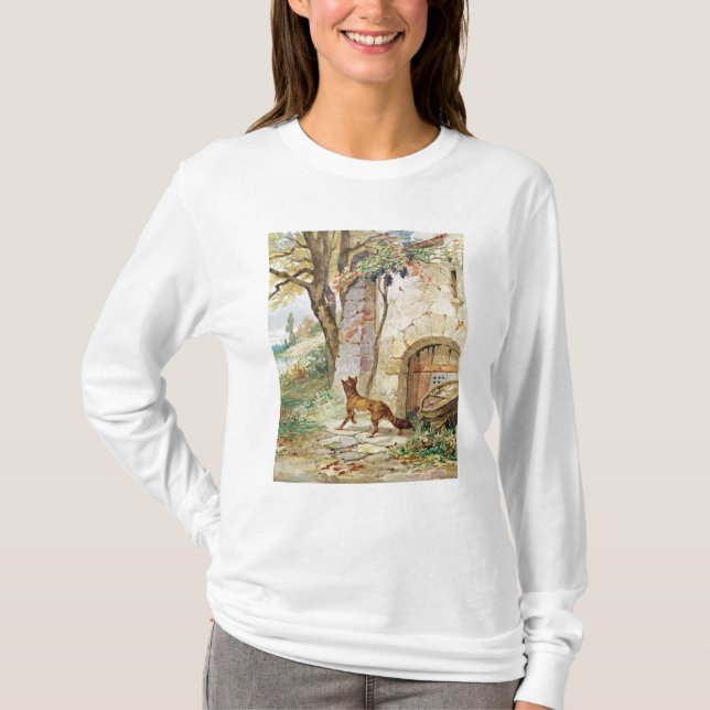 Der Fox und die Trauben, Illustration für T-Shirt (Vorderseite)