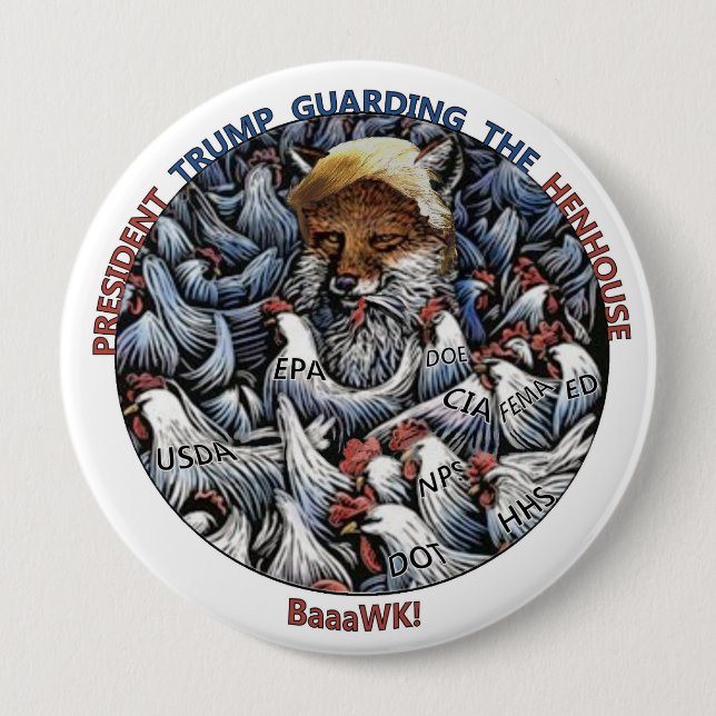 Der Fox unter den Hühnern Button (Vorderseite)